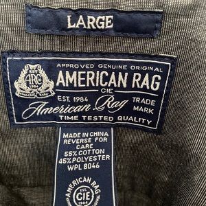 Large grey button down shirt